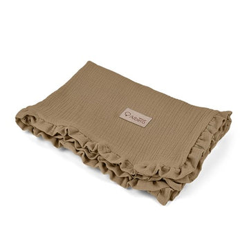 שמיכה מלמלה בצבע קרמל