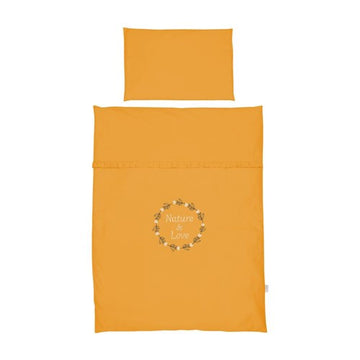 שמיכה + כרית LOVE NATURE צהוב חרדל